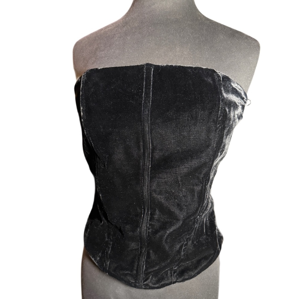 Zara Black Strapless Bustier Top